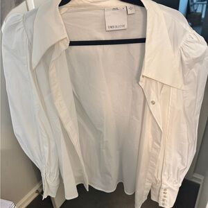 White Button-Up Blouse